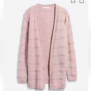 Honey Punch - textured open cardigan sweater. Size XL.  Light pink